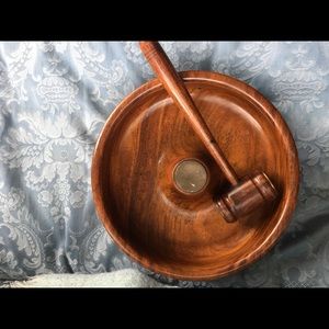 EUC Solid wood brass nut bowl cracker
